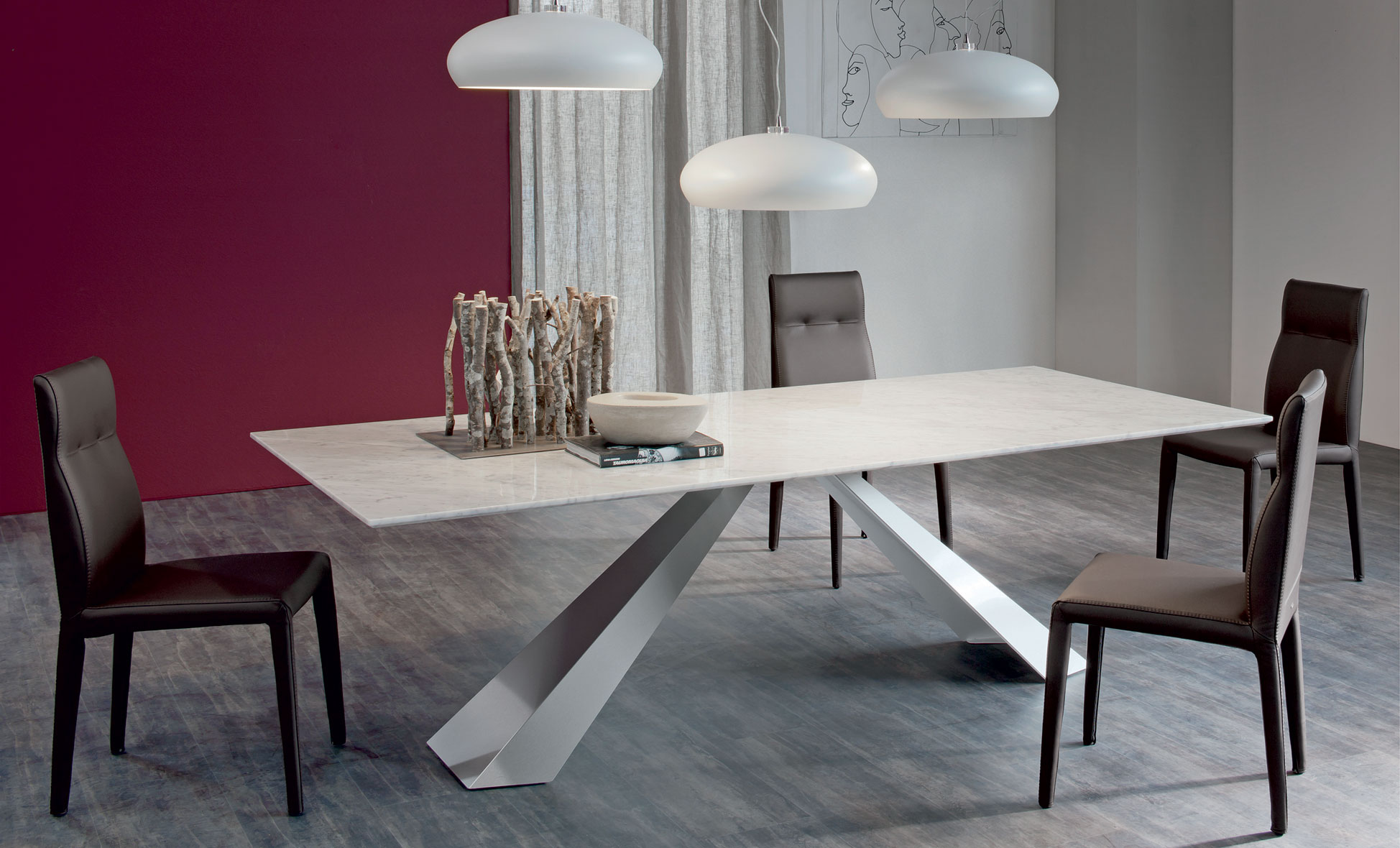 Mesa de comedor de diseño Eliot de lujo en Portobellodeluxe.com. Tu