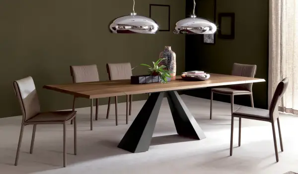 Mesa de comedor extensible madera Moderna Eliot