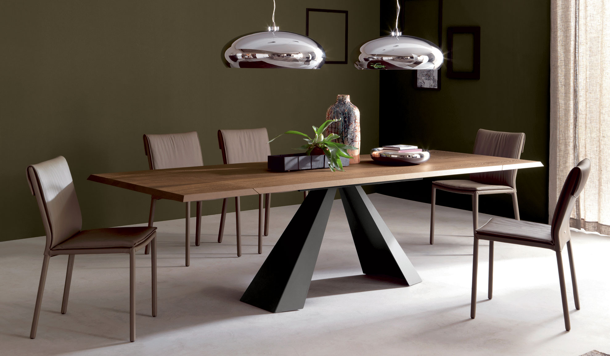 Mesa de comedor extensible de diseño moderno REBECCA E madera diferentes  tamaños y acabados