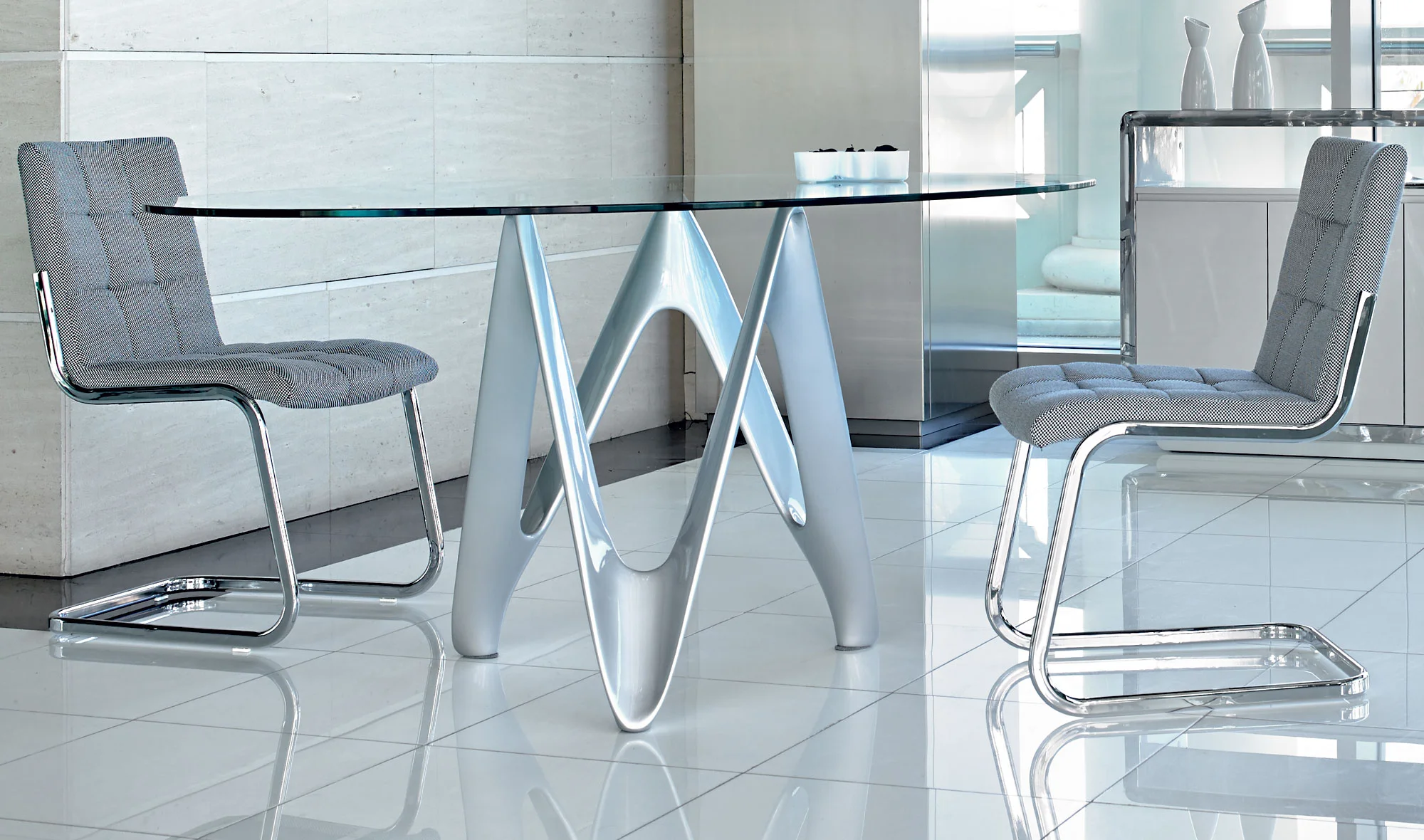 Mesa de comedor ovalada Moderna Alagi