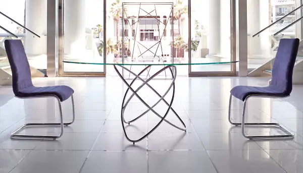 Mesa de comedor ovalada Moderna Junco