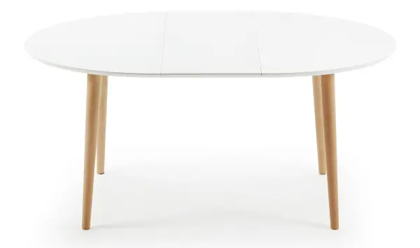 Mesa de comedor ovalada blanca Moderna Oqui