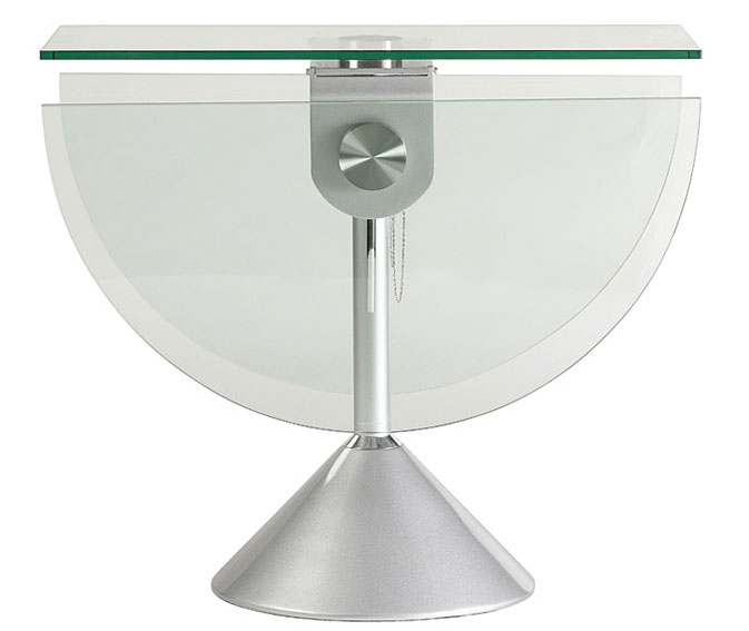 Mesa de comedor plegable cristal
