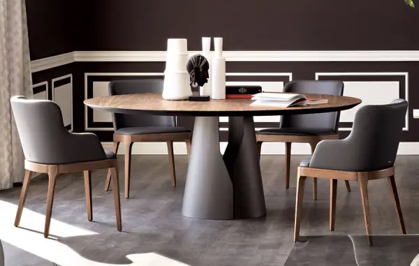 Mesa de comedor redonda moderna Giano