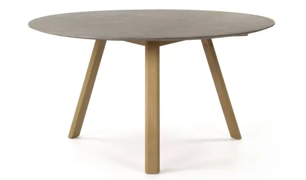 Mesa de comedor redonda nórdica cemento