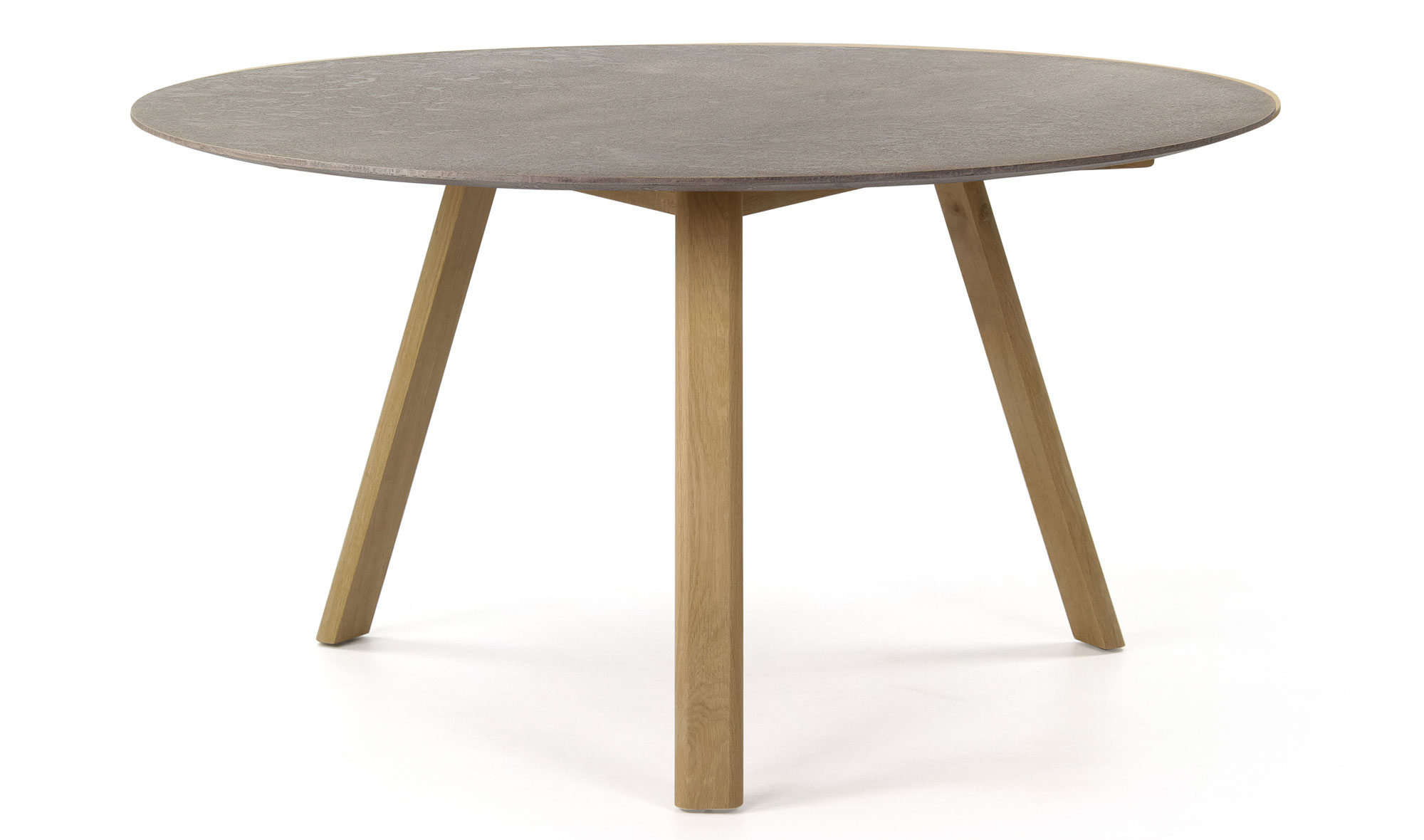 Mesa de comedor redonda nórdica cemento