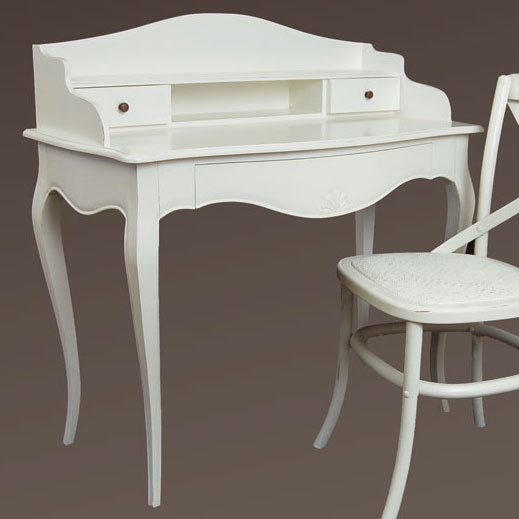 Mesa de escritorio blanca Vintage París