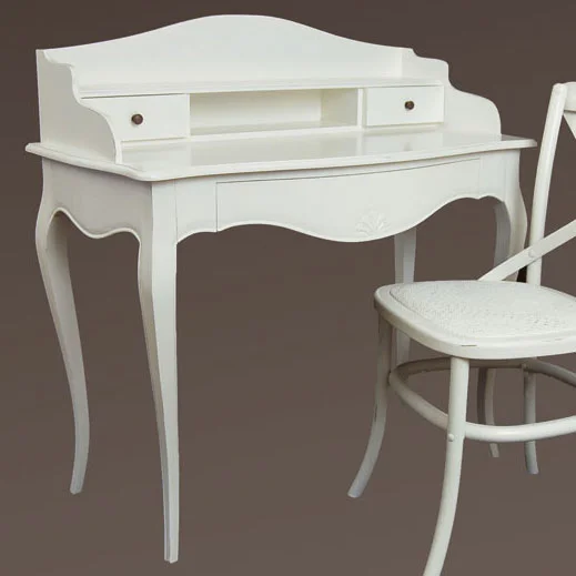 Mesa de escritorio blanca Vintage París
