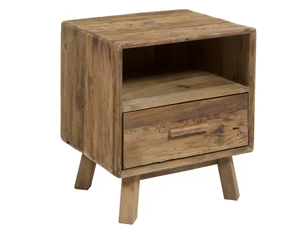 Mesa de noche nórdica 1 hueco 1 cajón Dare