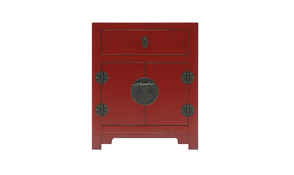 Mesa de noche oriental Rojo