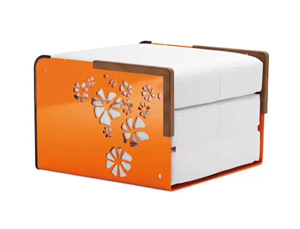 Modulo Tumbona Naranja Kube