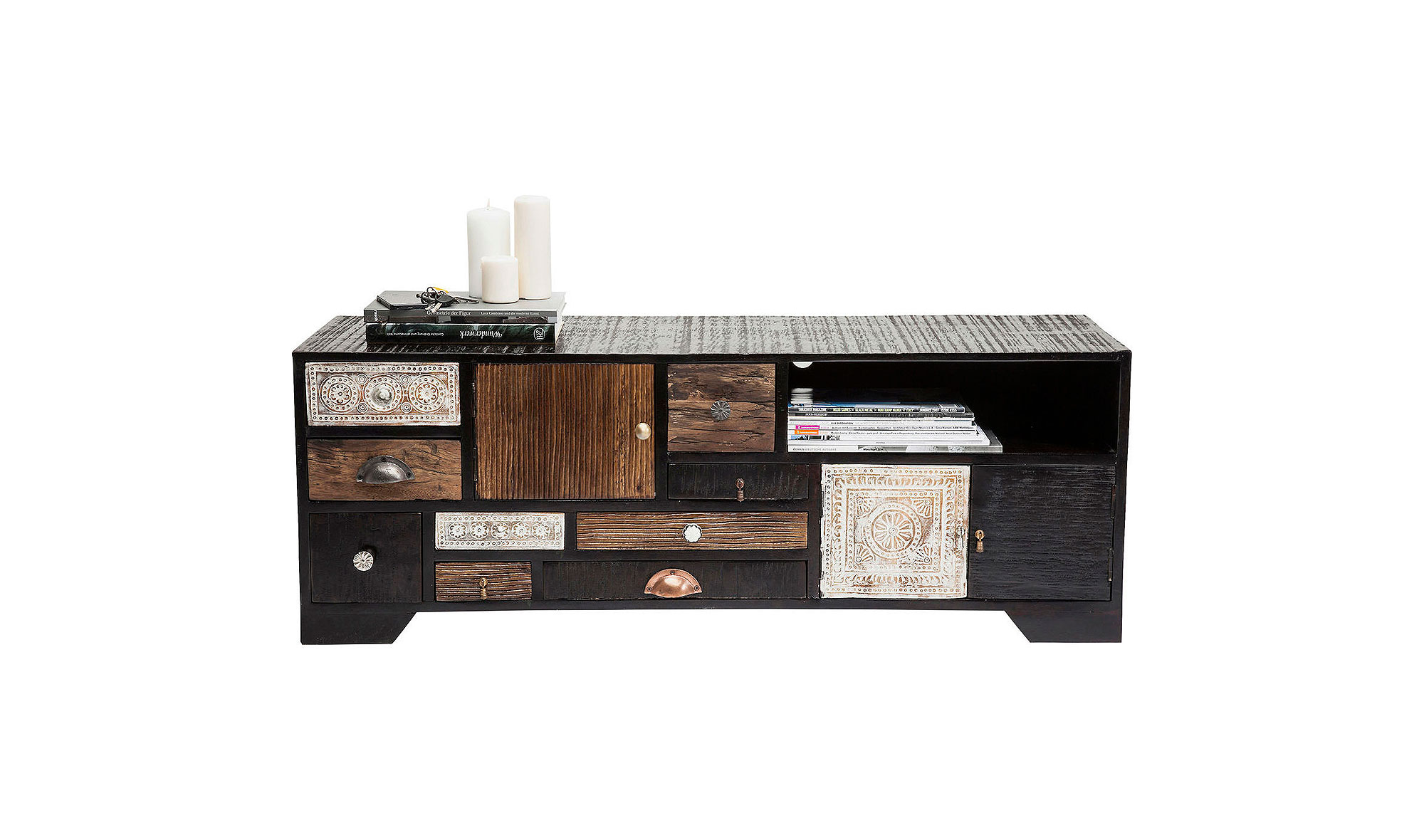 Mueble Tv vintage Finca 3 puertas 9 cajones