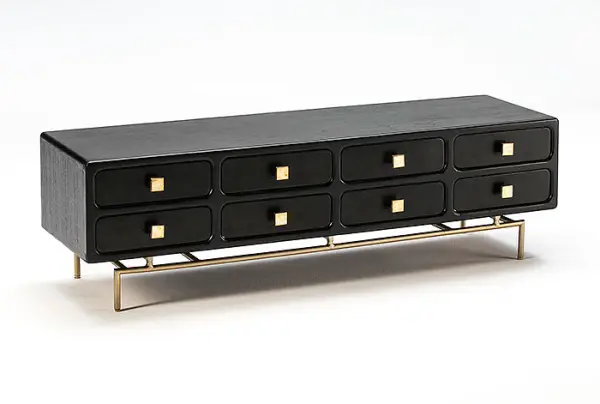 Mueble de TV vintage Colima Negro