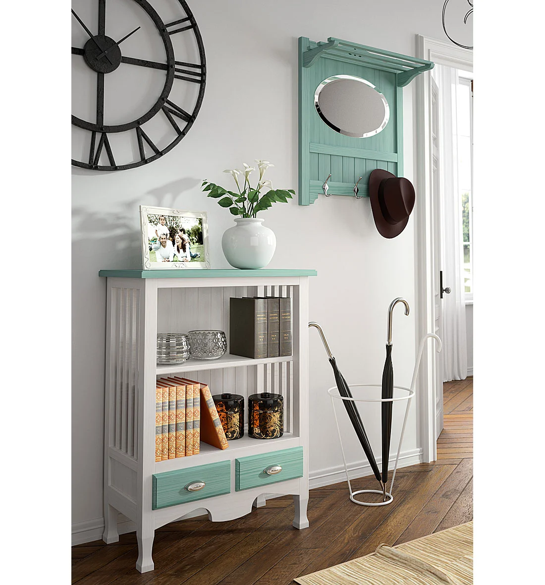 Mueble de entrada colonial Decco