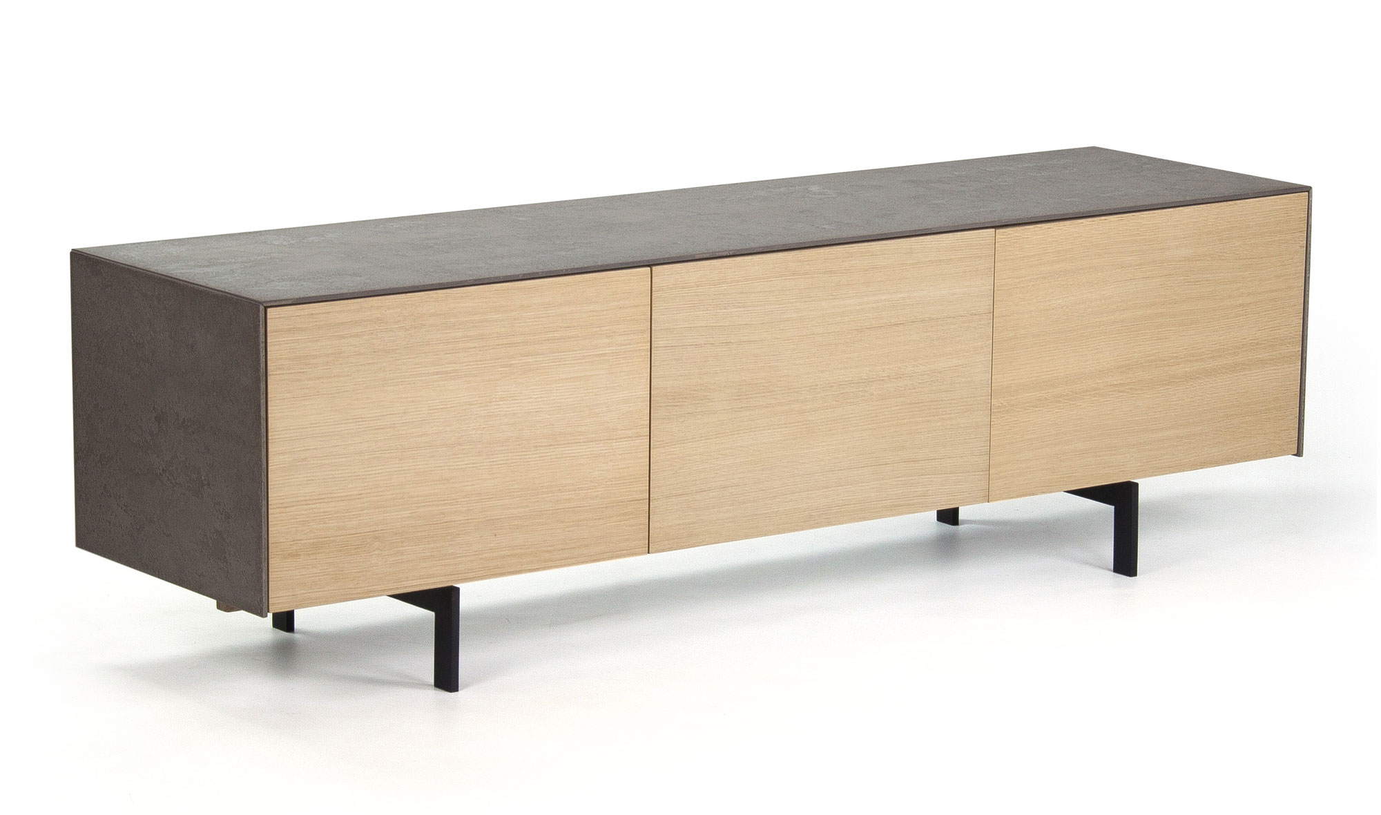 Mueble tv 2 puerta nórdico cemento
