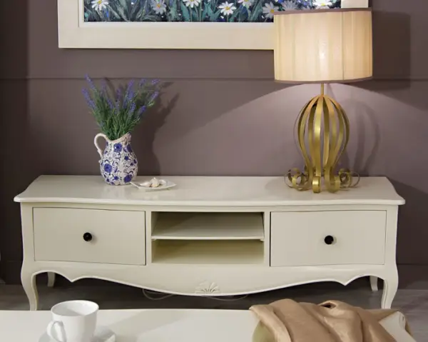 Mueble tv blanco Vintage París