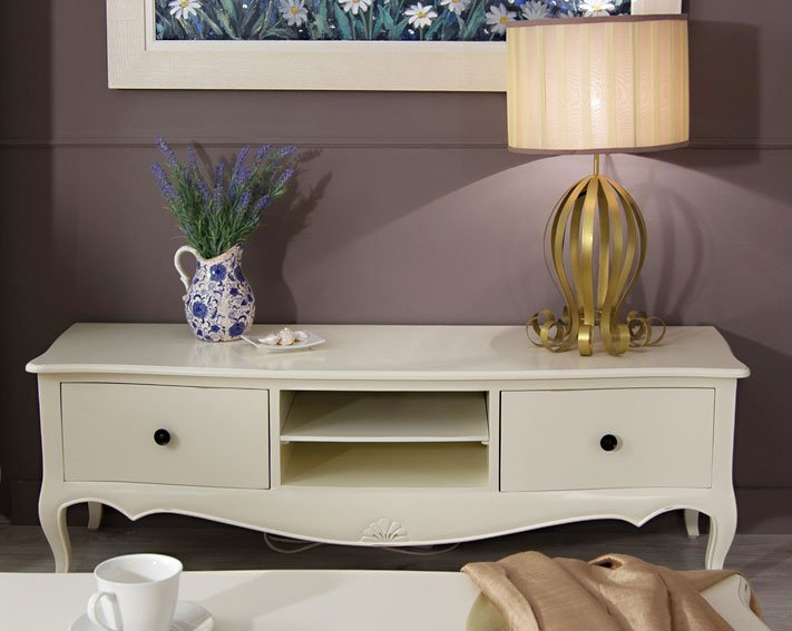 Mueble tv blanco Vintage París