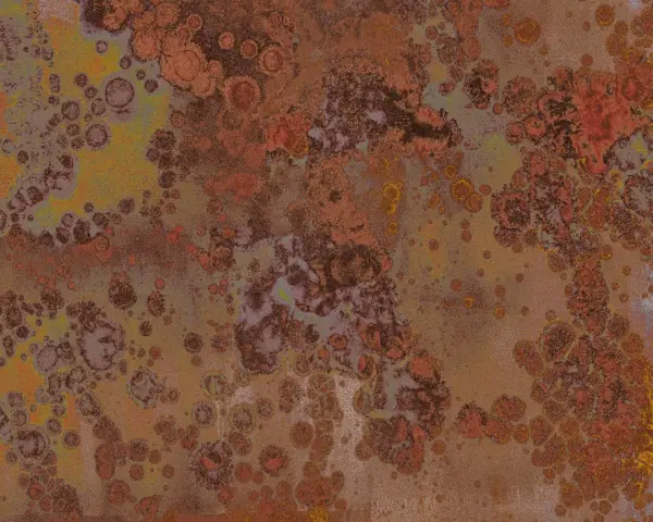 Papel pintado efecto acero corten