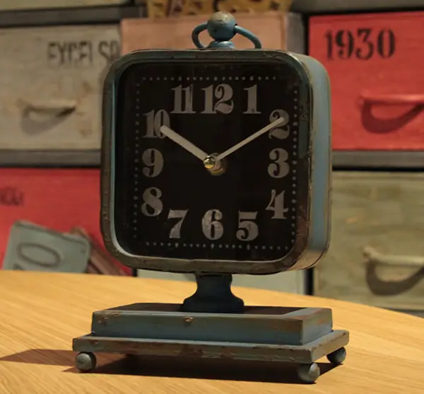 Reloj de mesa Vintage azul