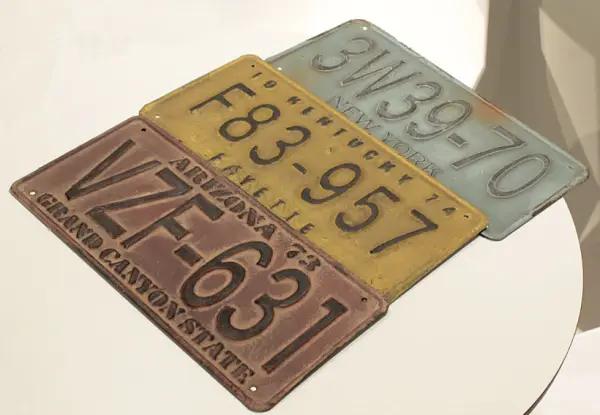 Set 3 matriculas Vintage