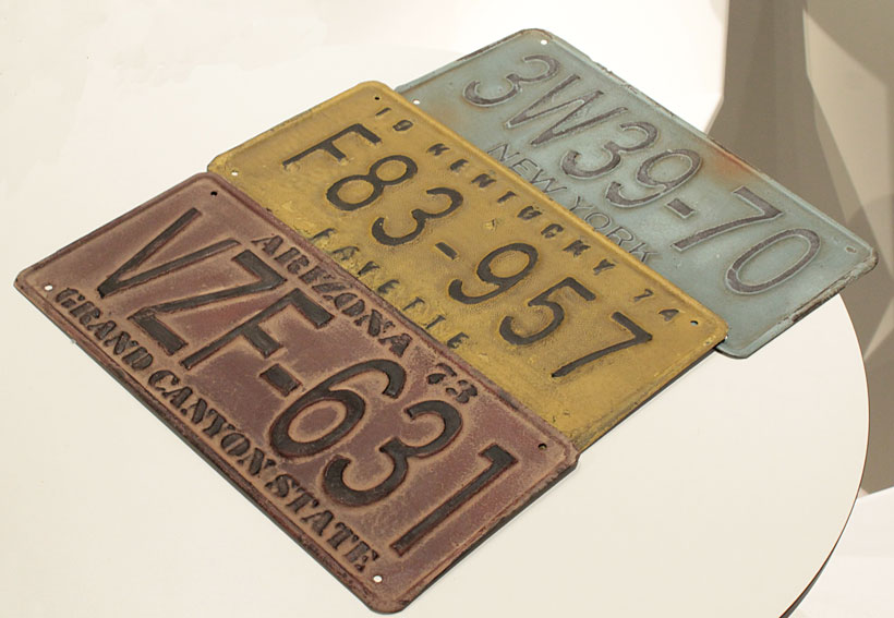 Set 3 matriculas Vintage