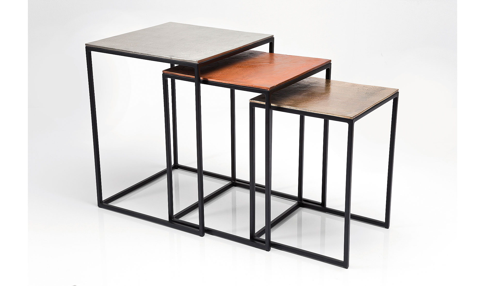 Set 3 mesas auxiliares vintage Loft
