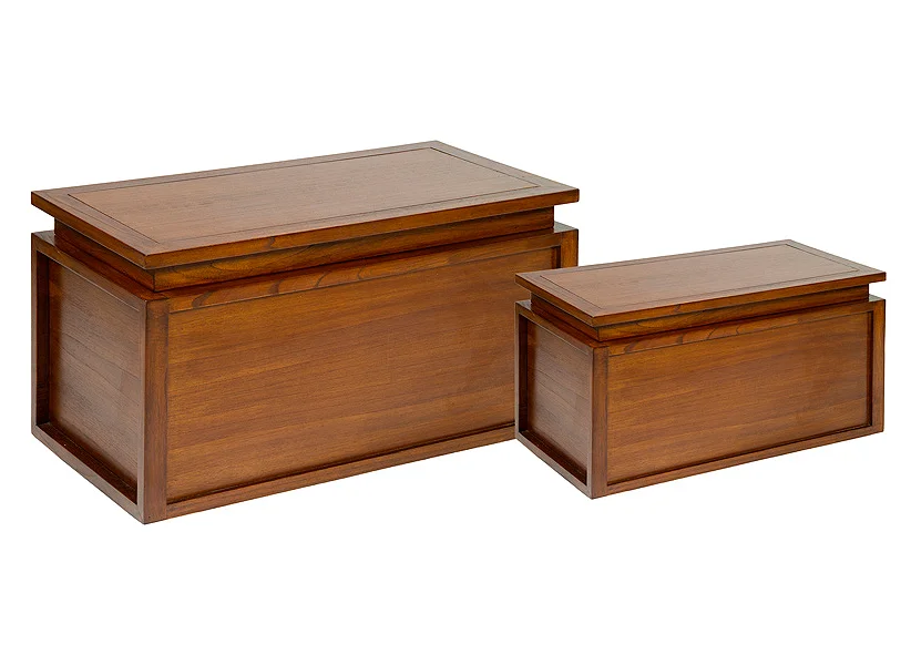 Set de 2 baúles coloniales Rinca
