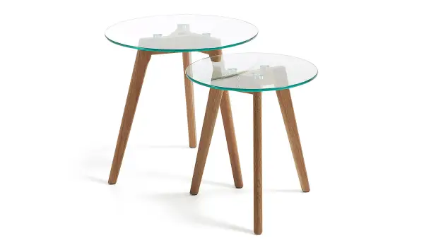 Set de 2 mesitas auxiliares de diseño Kirab
