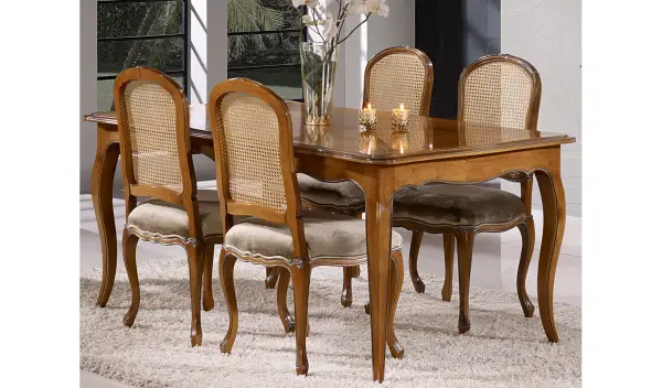 Silla Luis XV antik respaldo rejilla
