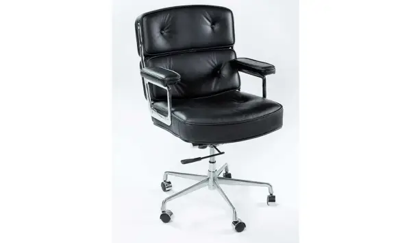 Silla de despacho regulable piel metal