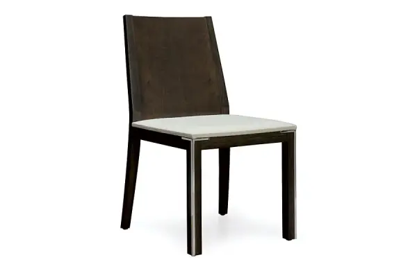 Silla moderna tapizada blanco