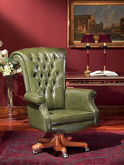 Sillon Piel Giratorio Regimental