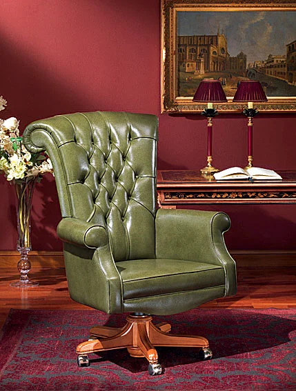 Sillon Piel Giratorio Regimental