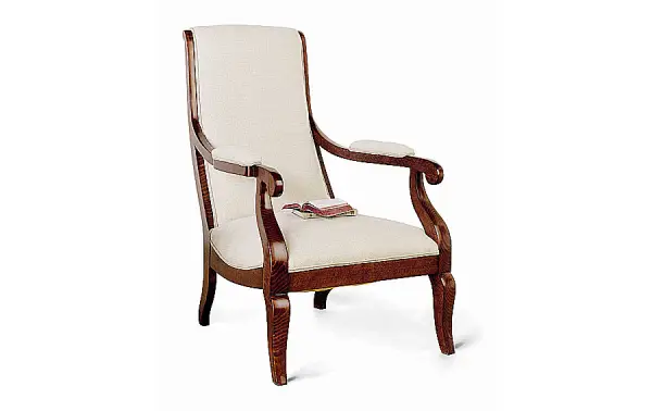 Sillón Tapizado Clásico blanco