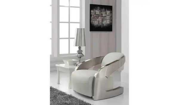 Sillón acero blanco Amanda