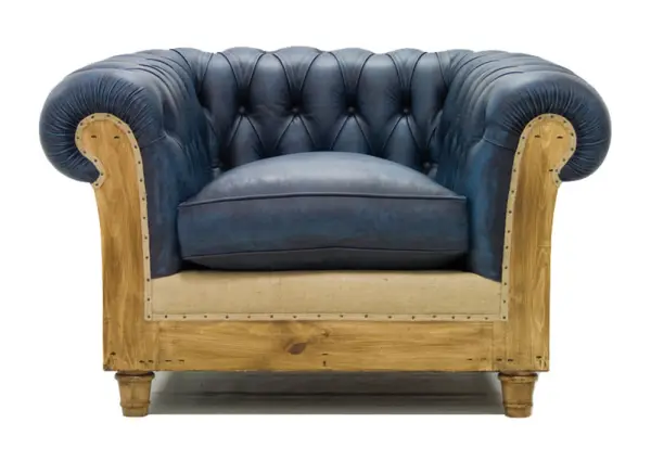 Sillón azul chesterfield Chesire