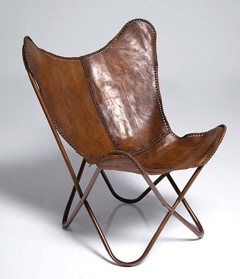 Sillón cuero envejecido Vintage Dirty Chic