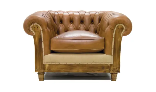 Sillón marrón chesterfield Chesire