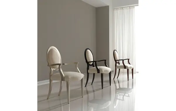 Sillón moderno tapizado blanca Lou