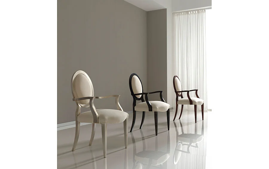 Sillón moderno tapizado blanca Lou