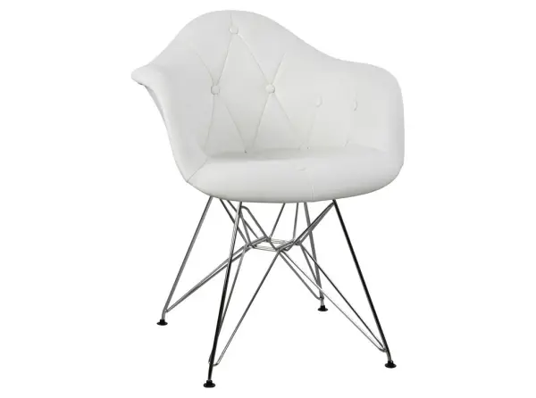 Sillón piel capitoné Tower