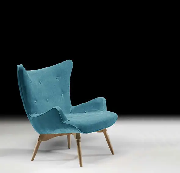 Sillón retro Don Draper turquesa