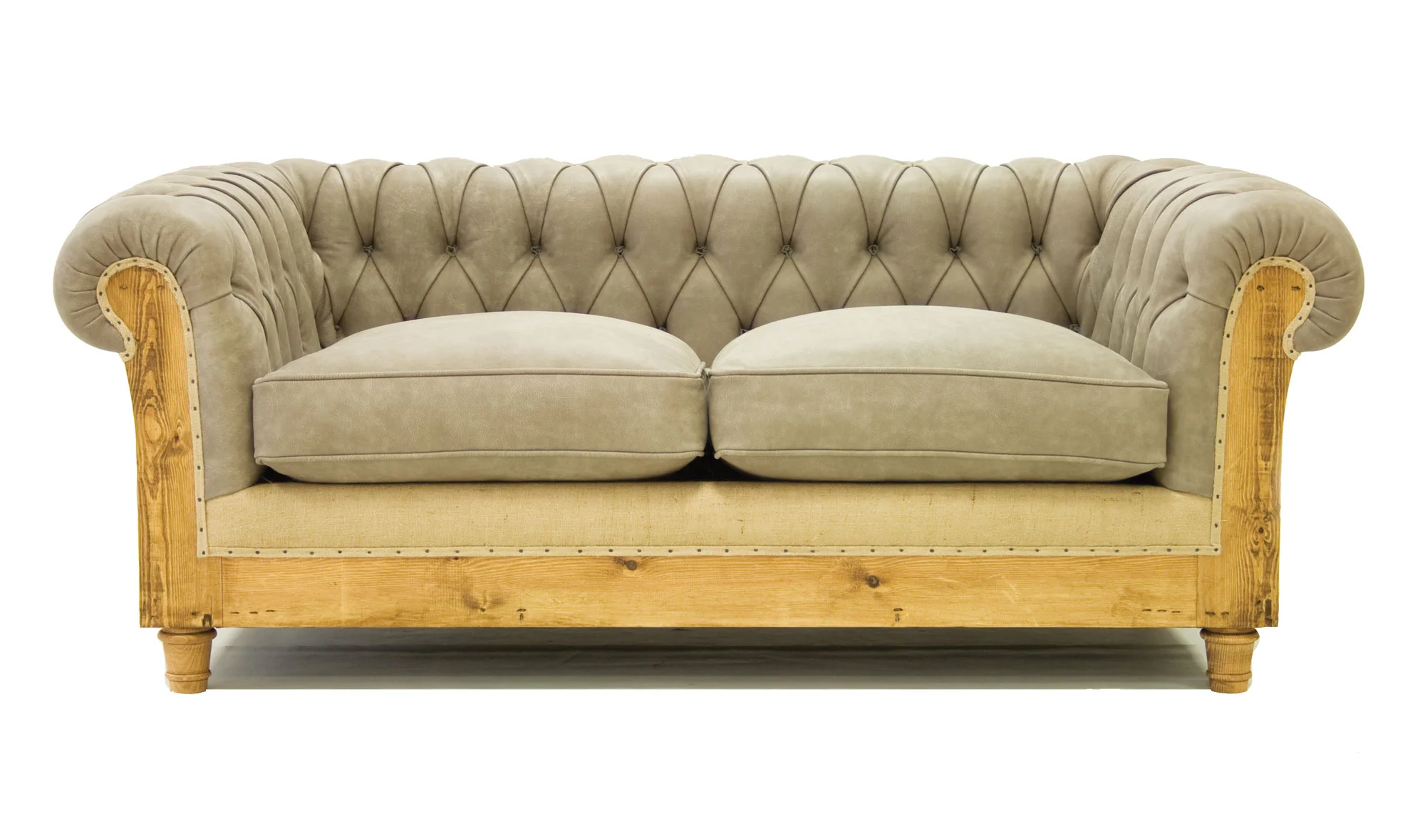 Sofá 2 plazas beige chesterfield Chesire