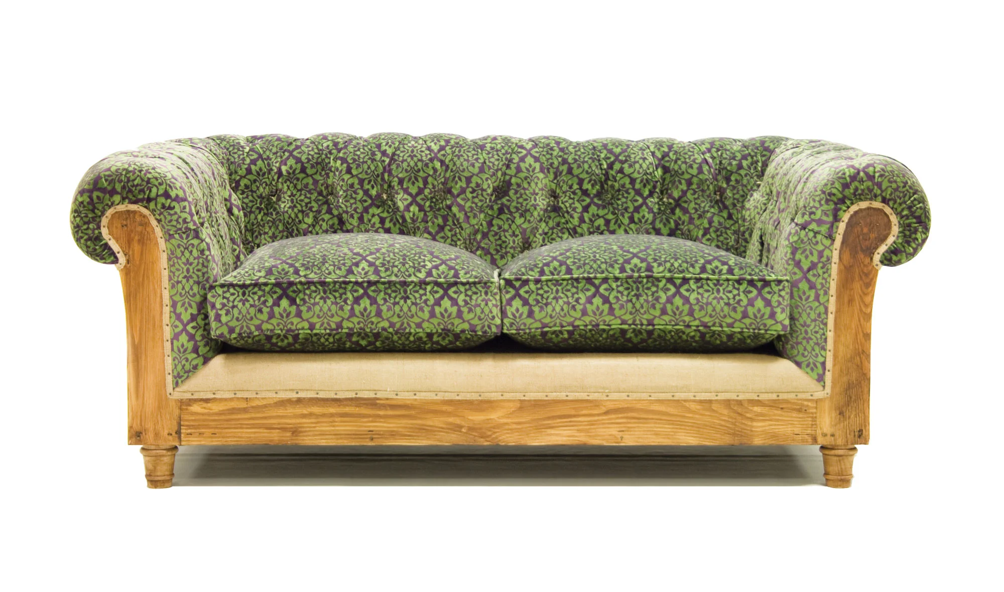 Sofá 2 plazas verde chesterfield Chesire
