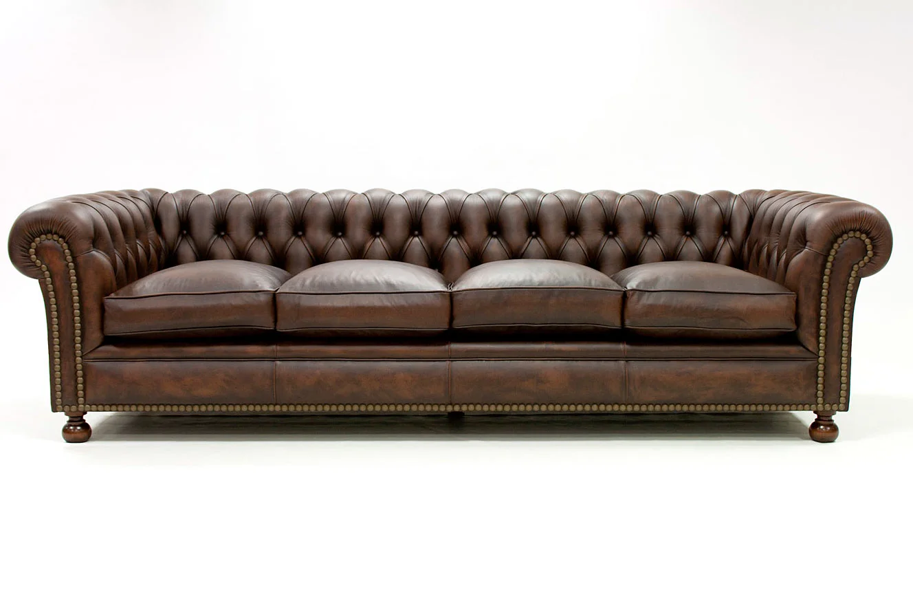 Sofá Chesterfield Loor Piel Envejecida