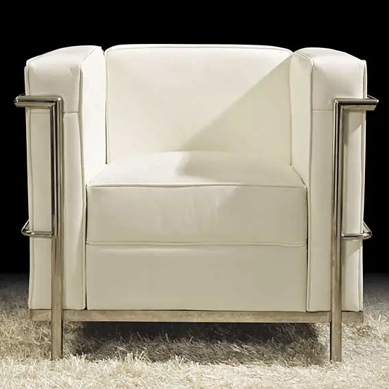 Sofá Moderno Piel Blanca Chieti