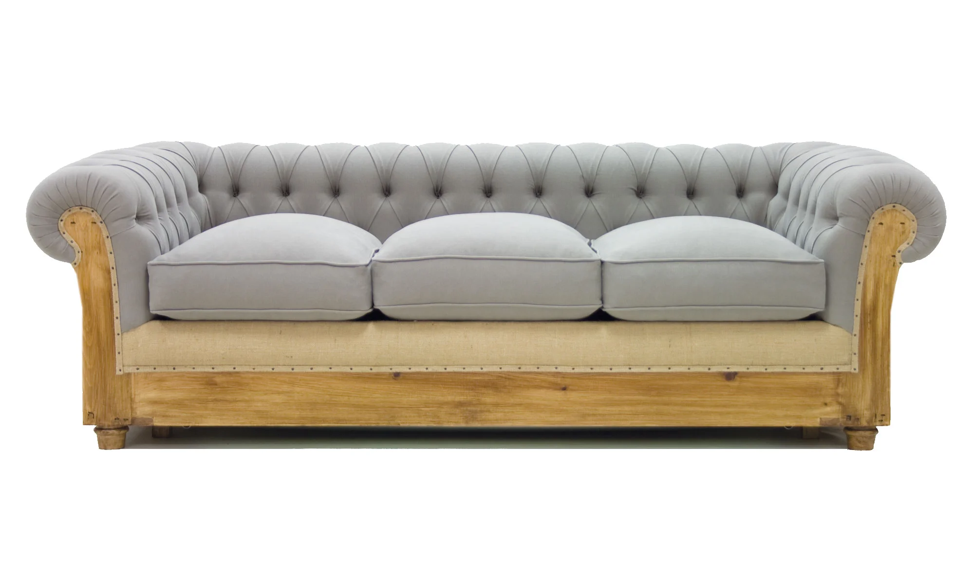 Sofá cama gris chesterfield Chesire