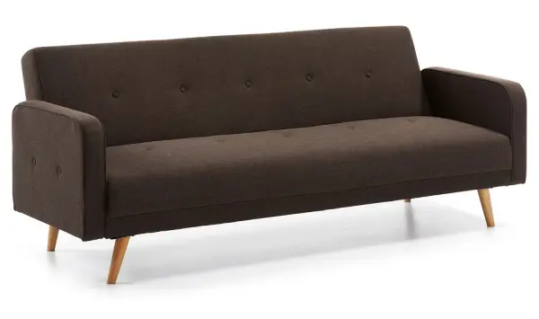 Sofá cama retro marrón fifties