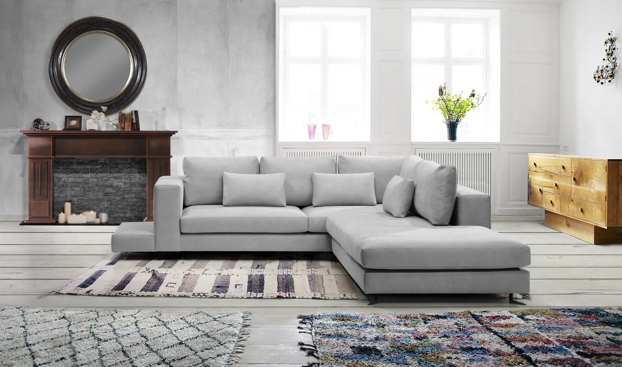 Sofá rinconero con chaise longue Arezzo