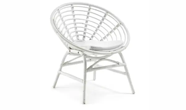 TEX PIEZA DECORATIVA RATTAN BLANCO TEJIDO BLANCO J33
